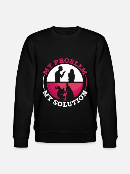 Aikido Fighter Mit problem Mit piktogram Mor Karate - Stanley/Stella økologisk unisex-sweatshirt CHANGER  - sort