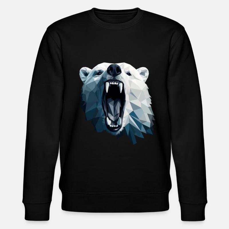 Ours polaire de style géométrique - Sweat bio CHANGER Stanley/Stella Unisexe - noir