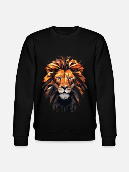 Geometric Lion Animation - Stanley/Stella CHANGER Unisex Organic Sweatshirt - black