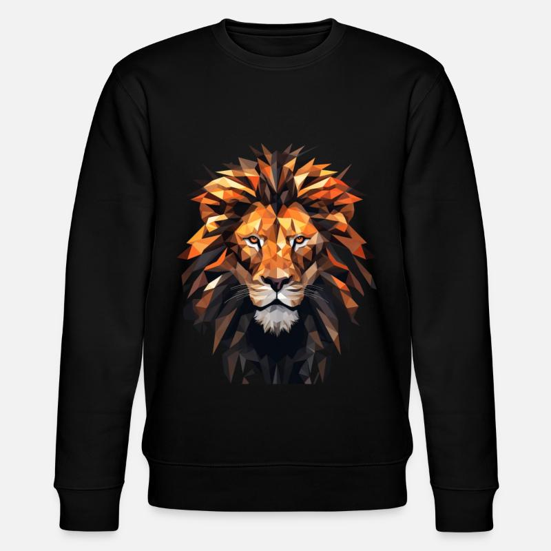 Animation géométrique de lion - Sweat bio CHANGER Stanley/Stella Unisexe - noir