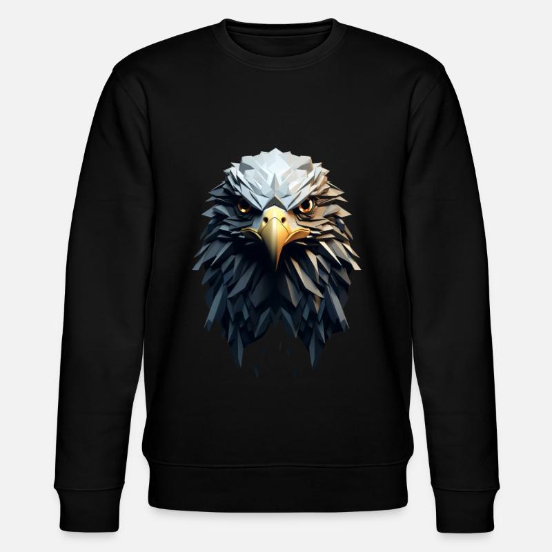 Geometric Eagle Animation - Stanley/Stella Unisex Bio-Sweatshirt CHANGER  - Schwarz