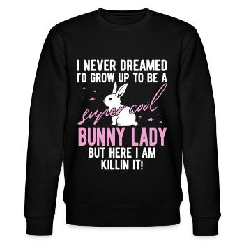 Lapin maman lapin cadeau lapin amant dictant - Sweat bio CHANGER Stanley/Stella Unisexe - noir - Devant - Nik (191cm) & Marisol (170cm)