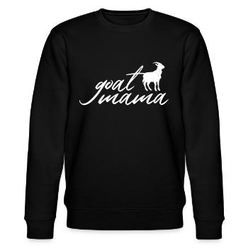 Ziegenmama Ziegenhalter Geschenk Ziege Spruch - Stanley/Stella Unisex Bio-Sweatshirt CHANGER  - Schwarz - Vorne - Nik (191cm) & Marisol (170cm)
