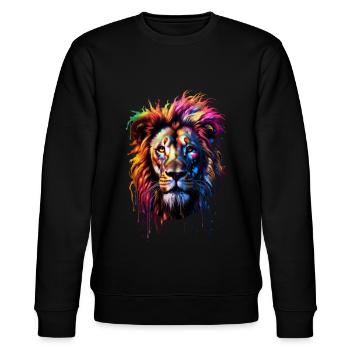 Lion arc-en-ciel - Sweat bio CHANGER Stanley/Stella Unisexe - noir - Devant - Nik (191cm) & Marisol (170cm)