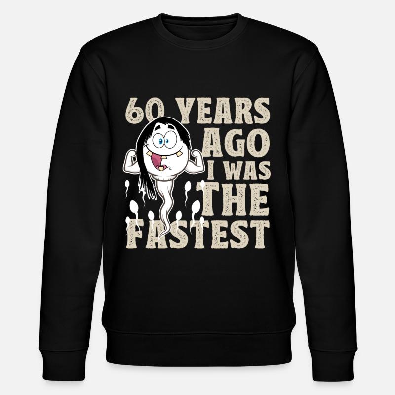 60th Birthday Funny Gift Idea - Stanley/Stella CHANGER Unisex Organic Sweatshirt - black