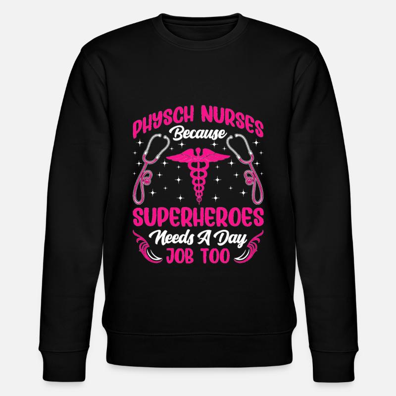 Funny Psychiatric - Stanley/Stella CHANGER Unisex Organic Sweatshirt - black