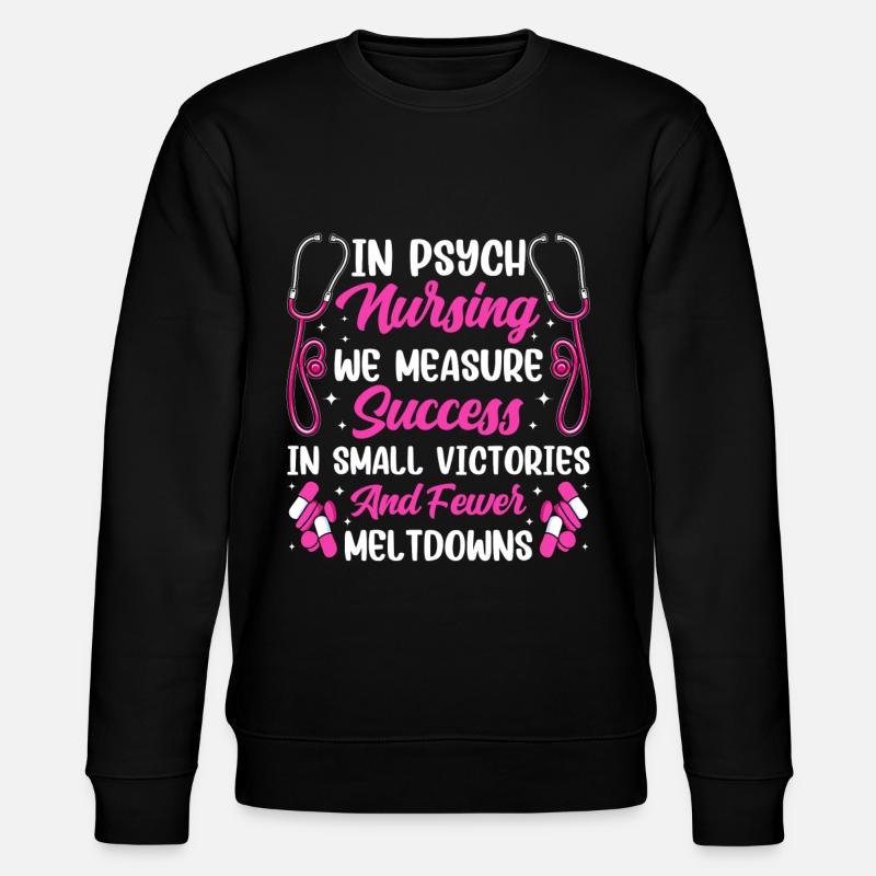 Funny Psychiatric - Stanley/Stella CHANGER Unisex Organic Sweatshirt - black