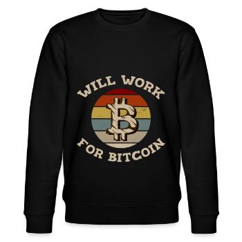 Fonctionnera pour Bitcoin 2 - Sweat bio CHANGER Stanley/Stella Unisexe - noir - Devant - Nik (191cm) & Marisol (170cm)