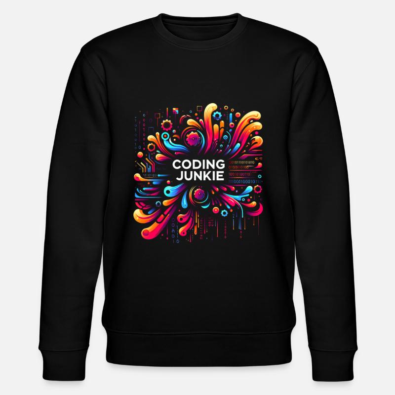 Coding Junkie 12 - Stanley/Stella Unisex Bio-Sweatshirt CHANGER  - Schwarz