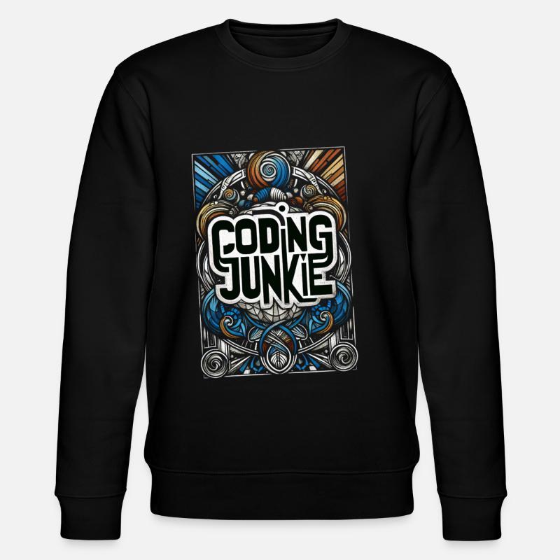 Coding Junkie 14 - Stanley/Stella Unisex Bio-Sweatshirt CHANGER  - Schwarz