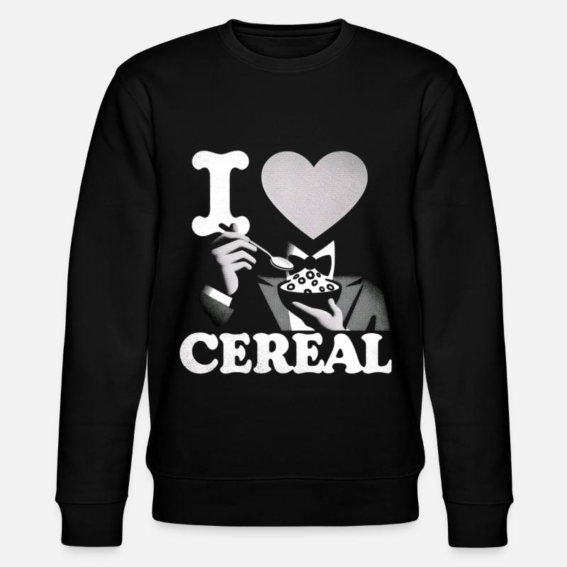 I Love Cereal 6 - Stanley/Stella CHANGER Unisex Organic Sweatshirt - black