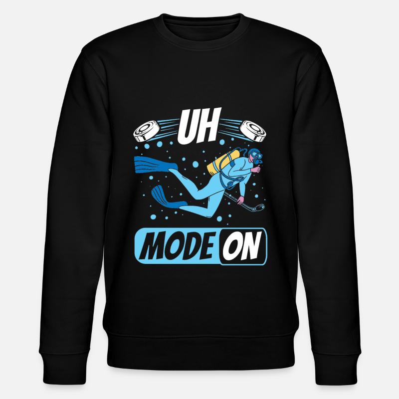 Underwater Hockey UH Mode On - Stanley/Stella CHANGER Unisex Organic Sweatshirt - black