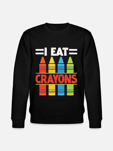 I Eat Crayons 11 - Stanley/Stella CHANGER Unisex Organic Sweatshirt - black