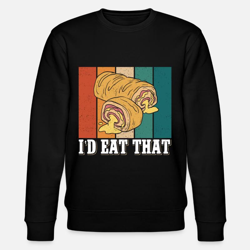 Stromboli Pizza Calzone Strombolis Geschenk - Stanley/Stella Unisex Bio-Sweatshirt CHANGER  - Schwarz