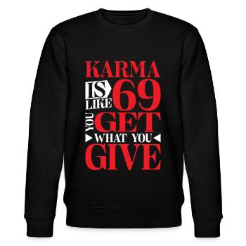 Le karma, c’est comme 69, tu reçois ce que tu donnes 16 - Sweat bio CHANGER Stanley/Stella Unisexe - noir - Devant - Nik (191cm) & Marisol (170cm)