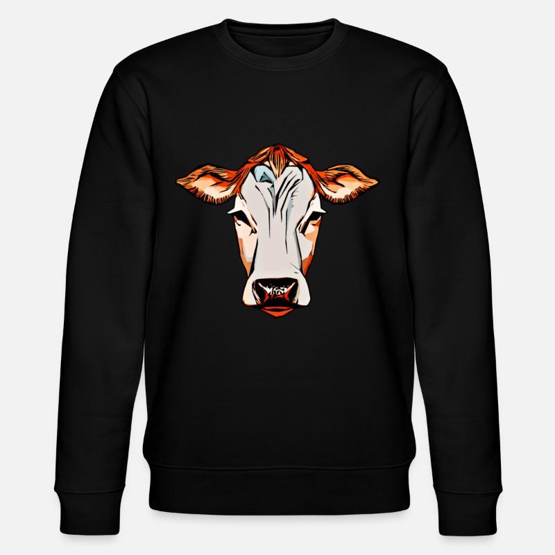 Vache ferme Motif Imprimer - Sweat bio CHANGER Stanley/Stella Unisexe - noir