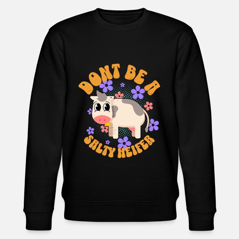 Kuh Kühe - Stanley/Stella Unisex Bio-Sweatshirt CHANGER  - Schwarz