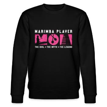 Marimba Player Mom The Idol Percussion Instrument - Stanley/Stella CHANGER Unisex Organic Sweatshirt - black - Front - Nik (191cm) & Marisol (170cm)
