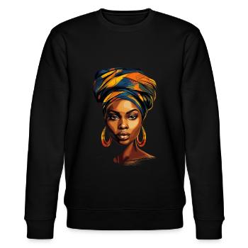 Foulard de femme africaine Africa Kente foulard - Sweat bio CHANGER Stanley/Stella Unisexe - noir - Devant - Nik (191cm) & Marisol (170cm)