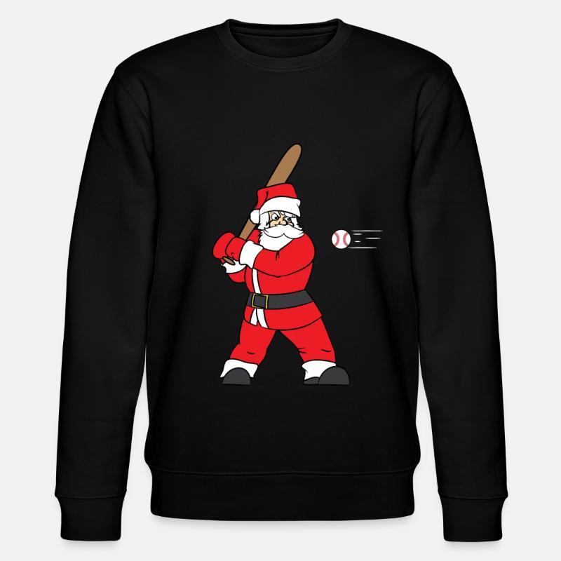 Tshirt "Baseball Santa Christmas". Cadeau parfait - Sweat bio CHANGER Stanley/Stella Unisexe - noir