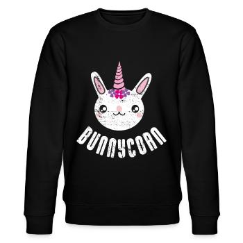 Ostern - Stanley/Stella Unisex Bio-Sweatshirt CHANGER  - Schwarz - Vorne - Nik (191cm) & Marisol (170cm)