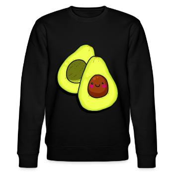 Avocados Advokado Avokado Funny funny Vegi Vegan - Stanley/Stella CHANGER Unisex Organic Sweatshirt - black - Front - Nik (191cm) & Marisol (170cm)