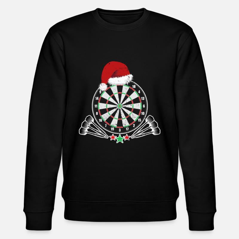 Christmas Dart Darts Gift - Stanley/Stella CHANGER Unisex Organic Sweatshirt - black