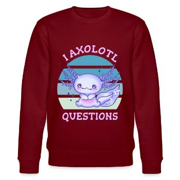 I axolotl questions - Stanley/Stella Unisex Bio-Sweatshirt CHANGER  - Burgunderrot - Vorne - Nik (191cm) & Marisol (170cm)