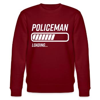 Polizist Loading Ladebalken - Stanley/Stella Unisex Bio-Sweatshirt CHANGER  - Burgunderrot - Vorne - Nik (191cm) & Marisol (170cm)