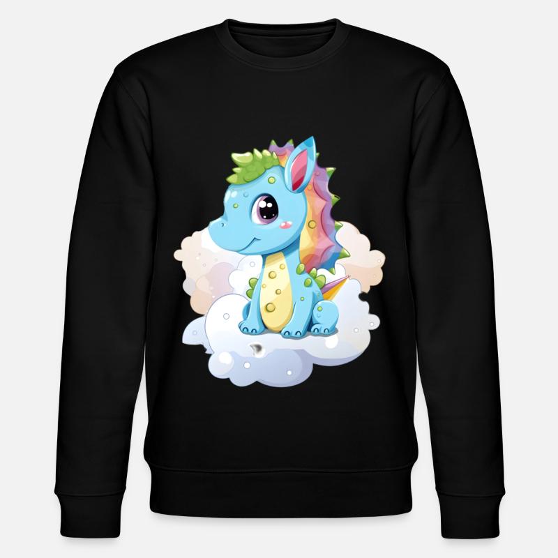 DIno Bébé Arc-en-ciel cadeau - Sweat bio CHANGER Stanley/Stella Unisexe - noir
