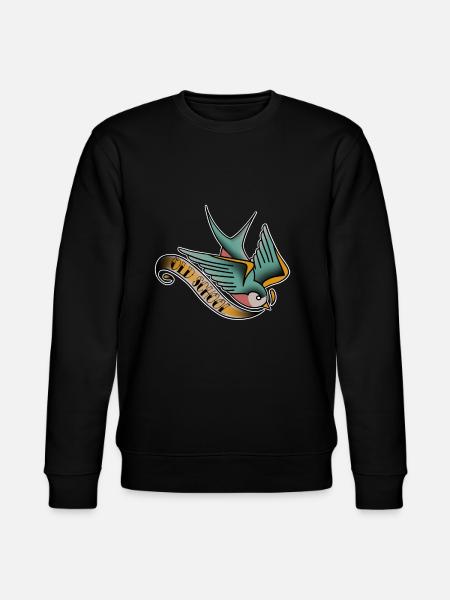 Old school swallow - Stanley/Stella CHANGER Unisex Organic Sweatshirt - black