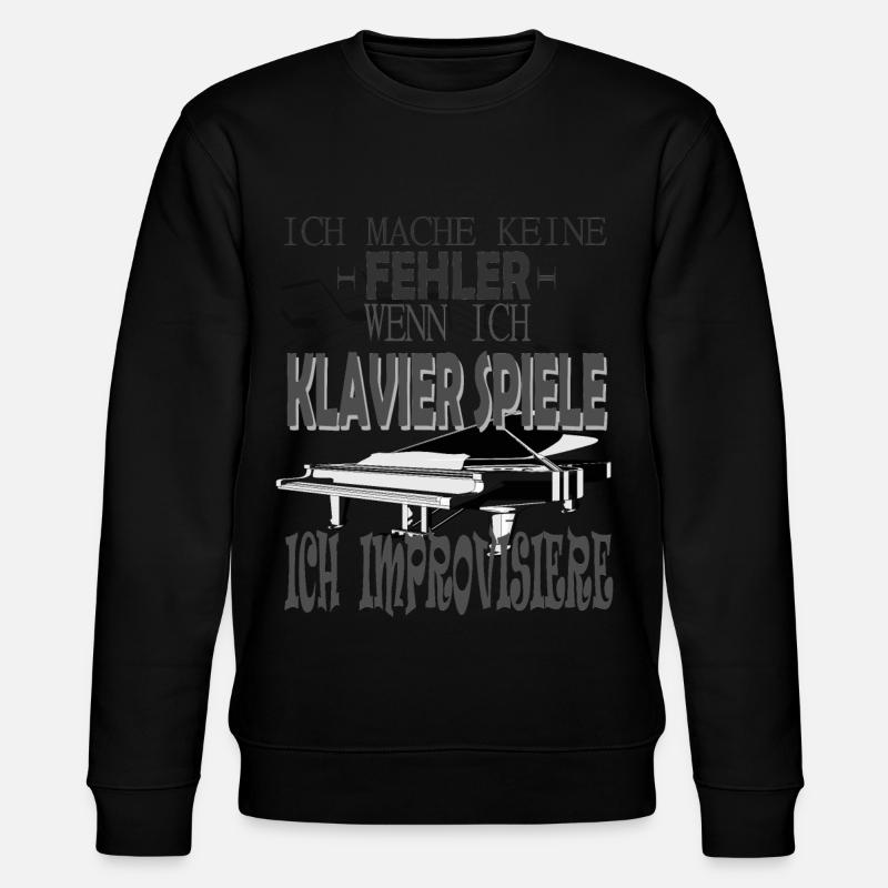Ein lustiges Klavier Design - Stanley/Stella Unisex Bio-Sweatshirt CHANGER  - Schwarz