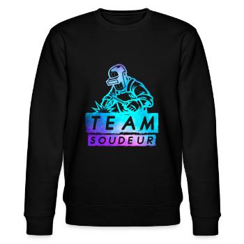 Team soudeur - Sweat bio CHANGER Stanley/Stella Unisexe - noir - Devant - Nik (191cm) & Marisol (170cm)