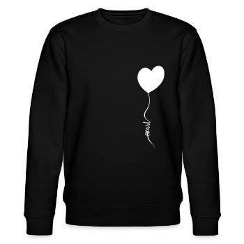 Heart - Herz - Stanley/Stella Unisex Bio-Sweatshirt CHANGER  - Schwarz - Vorne - Nik (191cm) & Marisol (170cm)