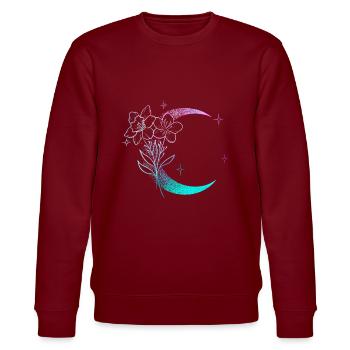 Lune avec fleurs dotwork tattoo - Sweat bio CHANGER Stanley/Stella Unisexe - bordeaux - Devant - Nik (191cm) & Marisol (170cm)