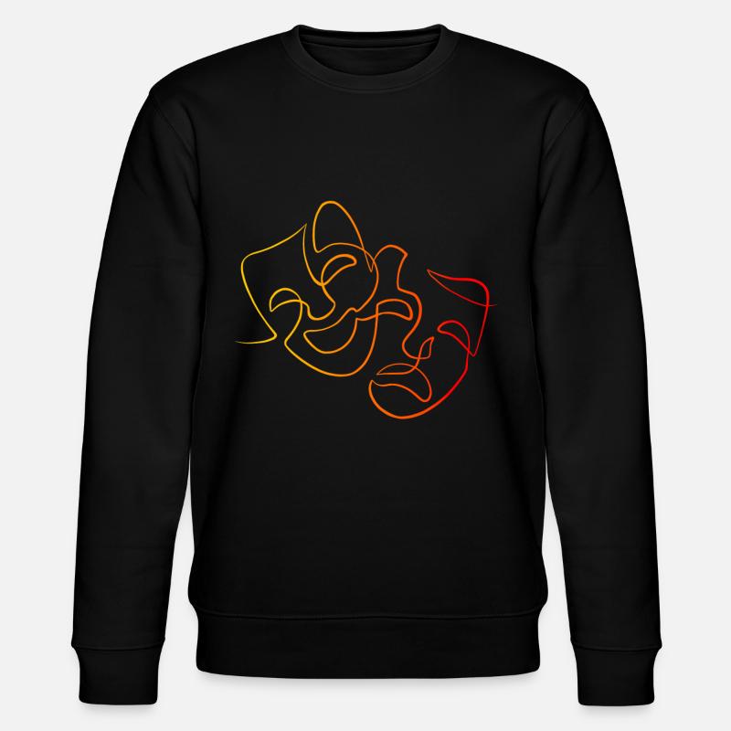 Linework masques de théâtre - Sweat bio CHANGER Stanley/Stella Unisexe - noir