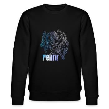 Wikinger Fenrir Symbol - Stanley/Stella Unisex Bio-Sweatshirt CHANGER  - Schwarz - Vorne - Nik (191cm) & Marisol (170cm)