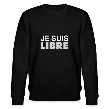 Je suis libre - Sweat bio CHANGER Stanley/Stella Unisexe - noir - Devant - Nik (191cm) & Marisol (170cm)