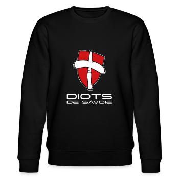 Diot de Savoie - Stanley/Stella Unisex Bio-Sweatshirt CHANGER  - Schwarz - Vorne - Nik (191cm) & Marisol (170cm)
