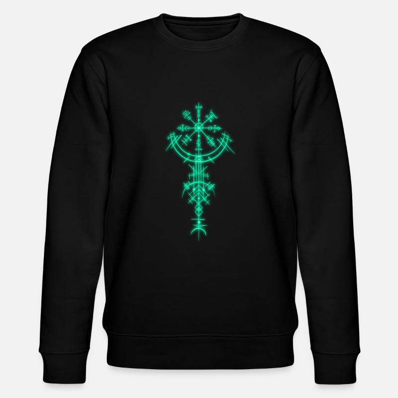 Symbole nordique Vikings néon vert - Sweat bio CHANGER Stanley/Stella Unisexe - noir