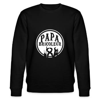 Papa bricoleur - Sweat bio CHANGER Stanley/Stella Unisexe - noir - Devant - Nik (191cm) & Marisol (170cm)