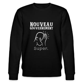 Nouveau gouvernement Français Facepalm - Sweat bio CHANGER Stanley/Stella Unisexe - noir - Devant - Nik (191cm) & Marisol (170cm)
