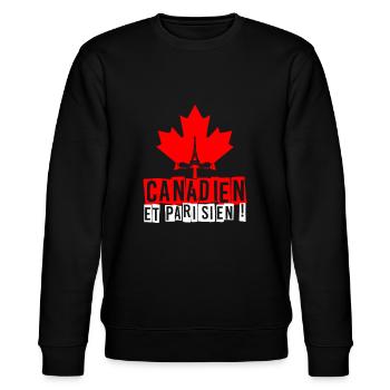 Canadien et Parisien - Sweat bio CHANGER Stanley/Stella Unisexe - noir - Devant - Nik (191cm) & Marisol (170cm)