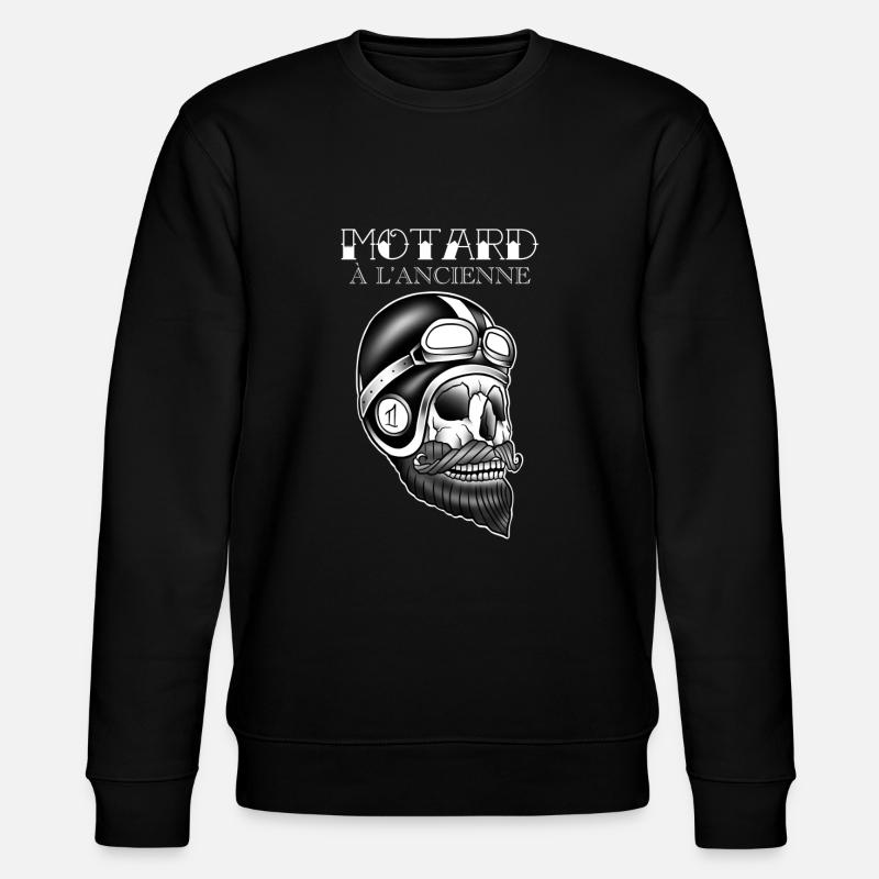 Old-fashioned biker - Stanley/Stella CHANGER Unisex Organic Sweatshirt - black