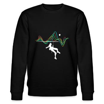 Cadeau escalade sportif line art multicolore - Sweat bio CHANGER Stanley/Stella Unisexe - noir - Devant - Nik (191cm) & Marisol (170cm)
