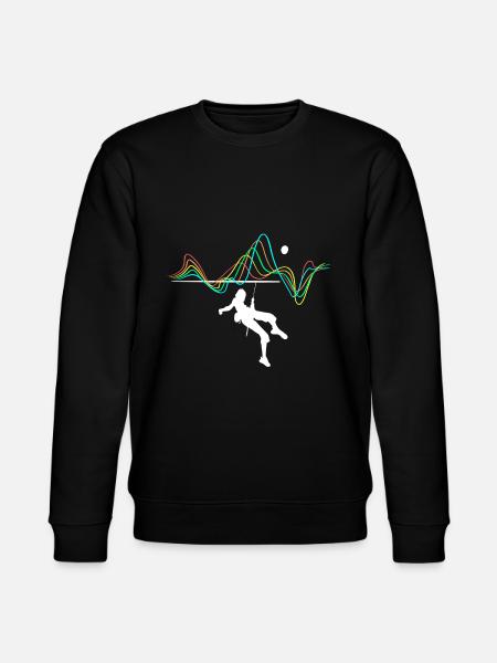 Geschenk Sport Kletterlinie Kunst mehrfarbig - Stanley/Stella Unisex Bio-Sweatshirt CHANGER  - Schwarz
