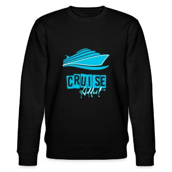 Cruise addict - gift for cruise enthusiasts - Stanley/Stella CHANGER Unisex Organic Sweatshirt - black - Front - Nik (191cm) & Marisol (170cm)