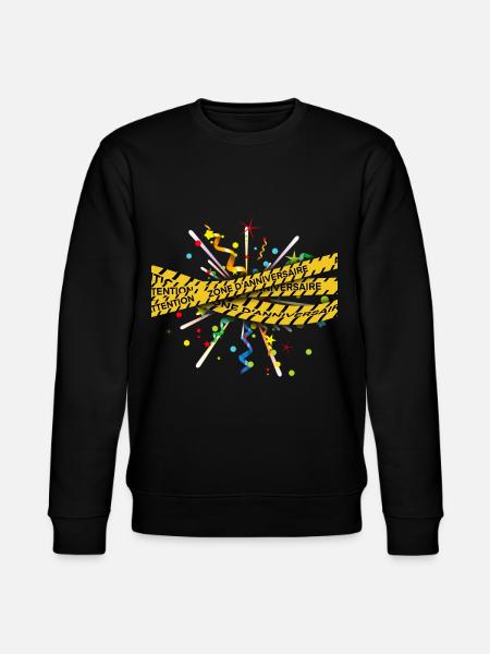 Geburtstagszone - Achtung - Stanley/Stella Unisex Bio-Sweatshirt CHANGER - Schwarz