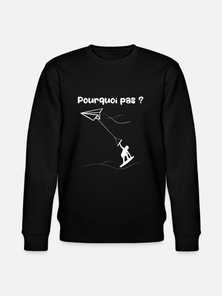 Pourquoi pas ? Origami wakeboard - Sweat bio CHANGER Stanley/Stella Unisexe - noir