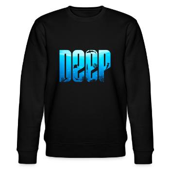 DEEP - Meeresboden - Stanley/Stella Unisex Bio-Sweatshirt CHANGER  - Schwarz - Vorne - Nik (191cm) & Marisol (170cm)
